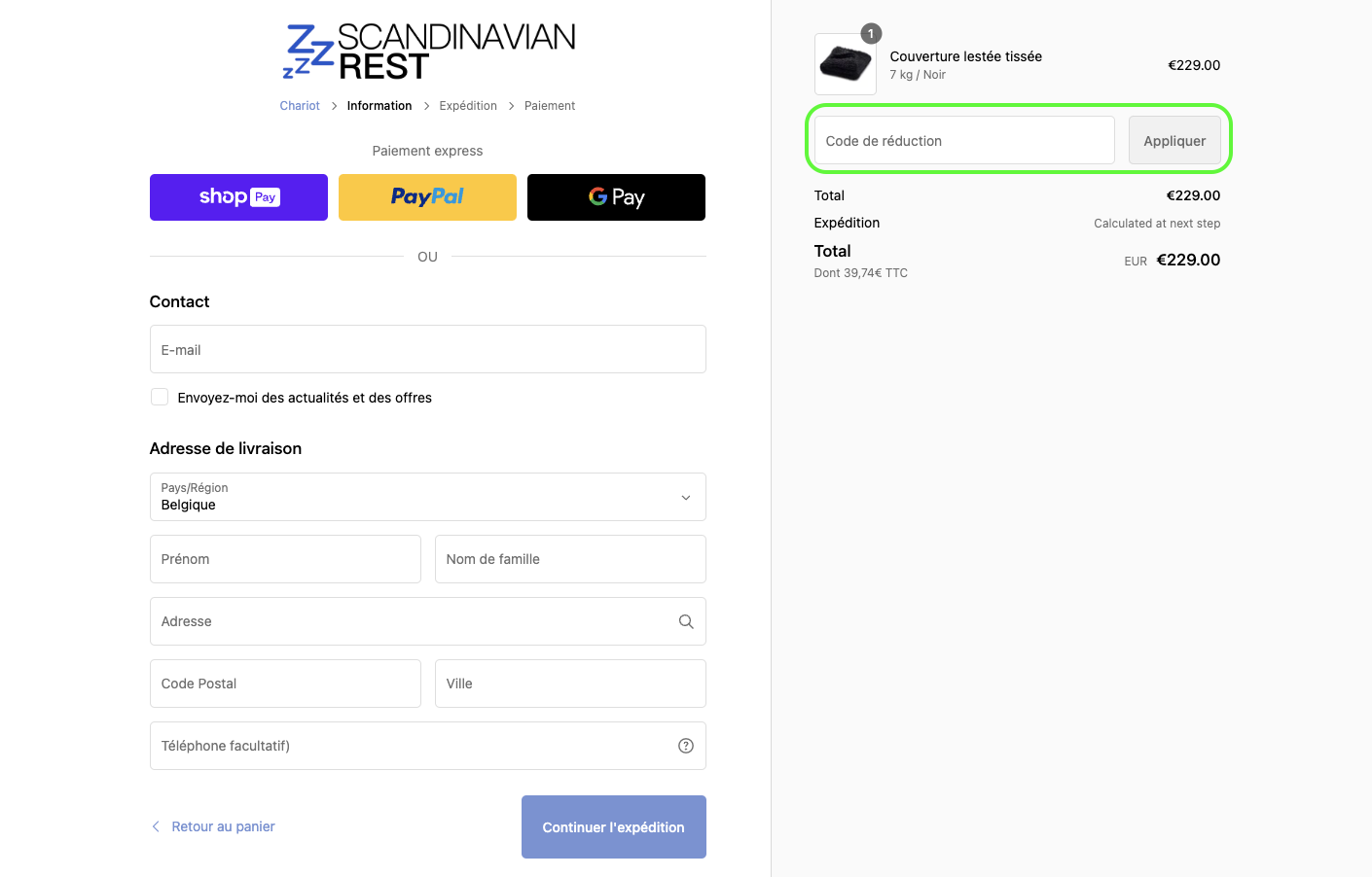 Scandinavianrest Code promo