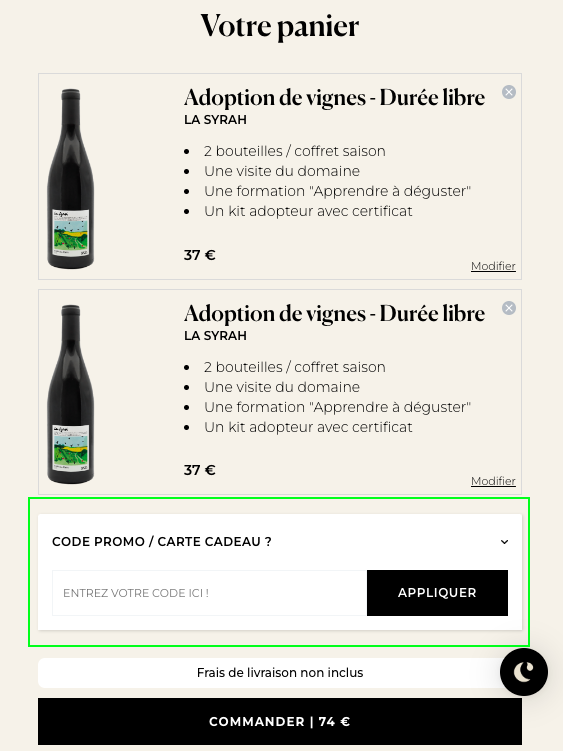 Cuvée Privée Code promo