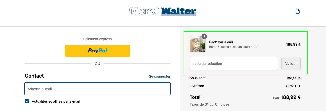 Merci Walter Code promo